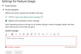Power BI App: Custom Access Request Messages