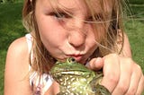Kissing a frog?