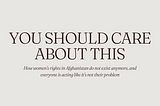 You should care about this.