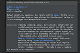 Android) Handler Deprecated