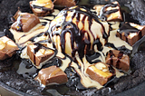 Snickers Chocolate Chip Skillet Cookie