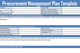 procurement management plan (excelonist.com)