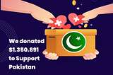 Azgarty donated $1.350.891 
to Support Pakistan