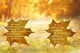 Bilingual Leaf Poem: Leaf Poem 《902. Mourn Autumn • 伤秋》