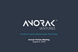 2018 Anorak Partner Meeting Slides