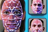 An AI generated image of how facial recognition technology appears to end users