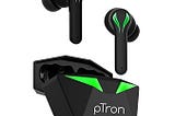 pTron Bassbuds Jade Gaming True Wireless Headphone with 40Hrs Total Playtime with Case, Low…
