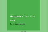 It’s time for new vocabulary: unsustainable core business