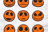 Nightmare Before Christamass SVG Skelleton SVG Glowforge svg files Halloween Ornaments l Nightmare svg Files l Jack O Lantern Cut File