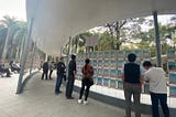 Parents find a marriage partner for you: The blind date corner in Lianhuashan Park.