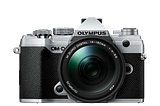 Olympus OM-D E-M5 Mark III camera with retro silver looks