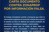 EL COLEGIO INMOBILIARIO DE LA CIUDAD DE BUENOS AIRES (CPI — CUCICBA) INTIMÓ AL PORTAL ZONAPROP POR…