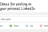 A screenshot of starting a post on LinkedIn