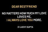 Dear Bestfriend