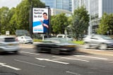 A recent carwow ad on a billboard pushing the adoption of EV vehicles