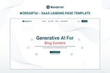 WordArtAI — Bootstrap SaaS Landing Page Template Thumbnail