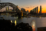 View of Sydney Harbour Bridge from our Airbnb in Kirribilli
