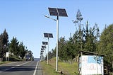 Split Solar Street Lights Project for Roadway in South Africa