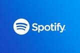 Spotify logo on blue background