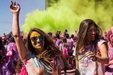 Holi Party Near Vagator Beach in North Goa, 2024