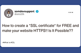 How to create a SSL certificate for FREE and make your website HTTPS!!