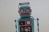 Image of a home-made toy robot