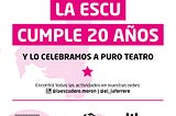 La Escuela Municipal de Formación Actoral Pedro Escudero cumple 20 años
