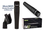 Shure SM57 dynamic microphone