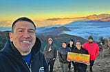 Complete Summit Hiking Group East Breakfast on Sunset Peak in Mount Baldy