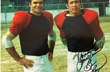 Burt Reynolds and Donnie Hixon filming The Longest Yard at Reidsville Prison in 1973. (Photo property of author).