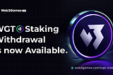 $WGT Staking Withdrawal is now Available!