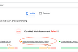 Some of the google sites also fail to achieve a good INP score