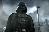Darth Vader struts through the rain in the opening cutscene of The Force Unleashed II.