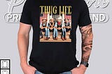 Thug Life Shirt Trump JD Vance RFK Jr. Elon Musk Cowboy Icons Tee