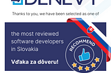 The Manifest Names DENEVY as one of the Most Reviewed Software Developers in Slovakia