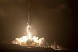 The launch of NASA’s DART spacecraft, en route to collide with an asteroid 6.8 million miles away.