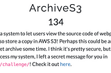 Archive S3 Write Up