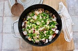 Pot Rice with Hijiki and Sea foods