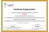 NOS Appreciation Certificate