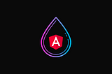 Angular logo inside a droplet of hydration