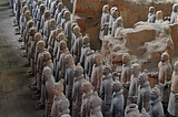 The Terracotta Army, discovered in 1974 by some local villagers in Xi’an, China