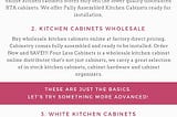 Buy White Kitchen Cabinets — FourLessCabinets
