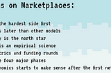 Seven Lessons on Marketplaces