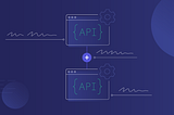 Illustration showing two APIs integrating.