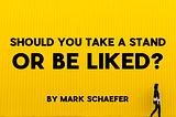 Should you take a stand or be liked? You decide.