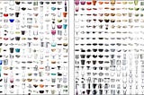 256 IKEA kitchenware items, on the left: in random order and on the right: sorted by similarity.