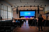 Photo of the audience inside the Congress Hall