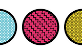 Stylized image of three dots