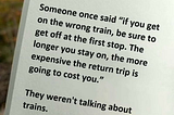 They weren’t talking about trains!