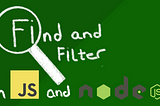 find and filter arrays in JavaScript and Node.js